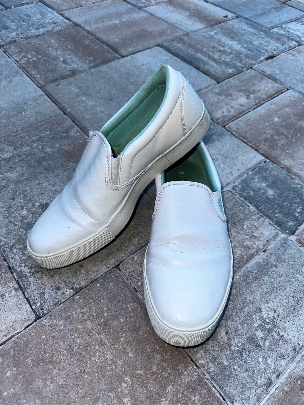 Puma White Slip-On GOLF ⛳️ Sneakers with Mint Green Lining